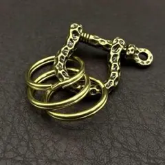 真鍮 キーホルダー キーリング チャーム ヴィンテージ ハンドメイド sh252