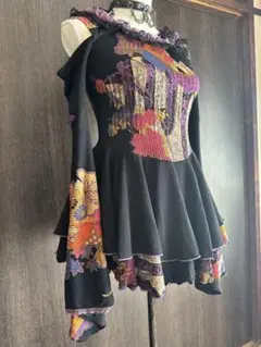 キューティーフラッシュ★和風★振袖★フリル★チュニックワンピース