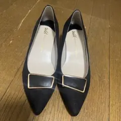 2wayスクエアモチーフヒールパンプス　34 21.5cm