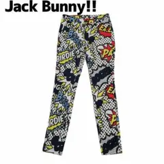 ジャックバニー ゴルフパンツ アメコミ柄 ドット ストレッチパンツ レディース