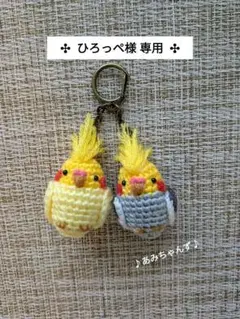 ✣オカメインコの 仲良しペアキーホルダー ✣