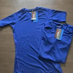 s.a.gear ベーシックアンダーシャツ 半袖V首 S 2枚セット ブルー