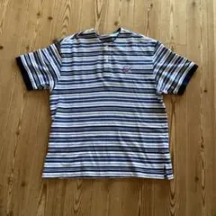 ヘンリーネック　ボーダーTシャツ
