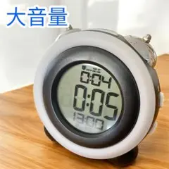 大音量 目覚まし時計 デジタル ダブルアラーム バックライト付　ベル　置き時計