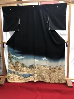 高島屋上品会商品380万製作大彦作品名マジョルカ島柄には細かい刺繍がして有り逸品