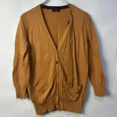 Paul Smith ポールスミスブラック　オレンジ Vネック カーディガン
