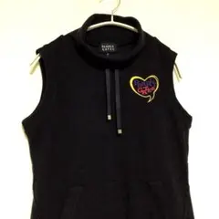 PEARLY GATES スタッツ ハイネック プルオーバー ベスト 紺 0