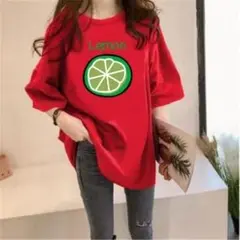 ★新品未使用★ 6❤️❤️ ❤️❤️アボガドグリーンゆったりロングtシャツL