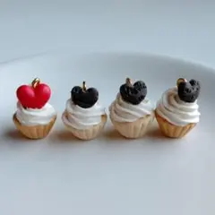 1 カップケーキ ヒートン付 フェイクスイーツパーツ 食品サンプル 推し活