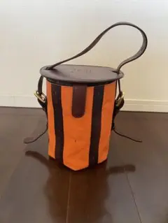 HIROFU ヒロフ レザー ショルダーバッグ バケツ型 オレンジ