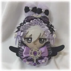 ちびぐるみ　ぬい服　うさぎ　紫　黒