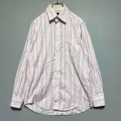 ユニクロ　タグは古いが見た目は美品　ストライプ長袖シャツ おしゃれ　綿100%