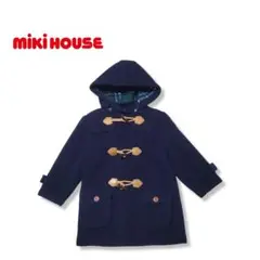 MIKI HOUSE ミキハウス ダッフルコート チェック ネイビー 110