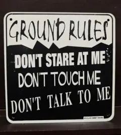 GROUND RULES サインプレート