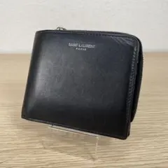 サンローランパリ ジップウォレット 二つ折り財布 556268 0U90N 黒