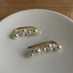 2個セット イヤーカフ パール