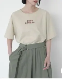 アメリカンホリック　ロゴtシャツ M ベージュ