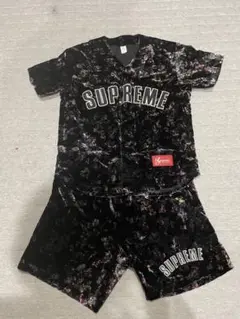 早い者勝新品試着☆シュプリームアーチロゴフローラルベースボールシャツセットアップ 2025年最新】supreme floral velour baseball jerseyの人気