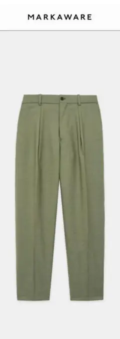 オーガニックウールトロピカル ペグトップトラウザース, Olive
