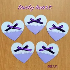 ハート型♡サンキュー•卒業•メッセージカード•ハンドメイド(6枚入り)④