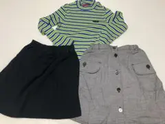 BeBe ストライプトップスとスカートセット