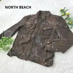 NORTH BEACH ダメージ ライダースジャケット レディースジャケット