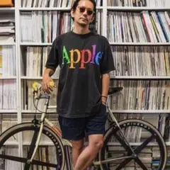 Apple 企業ロゴ 『Lサイズ』Tシャツ 黒 人気デザイン