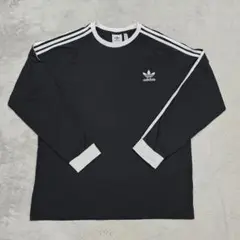 adidas　アディダス　ロンT　3XL　ブラック　ロゴ　Tシャツ　カットソー