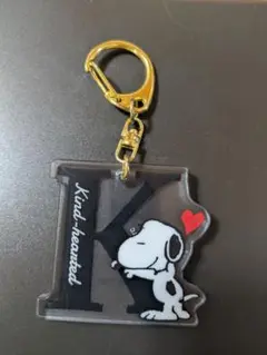 スヌーピー　イニシャルキーホルダー　K
