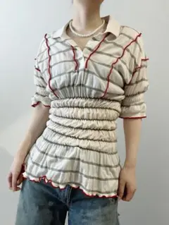 メロウリメイクシャーリングポロシャツ