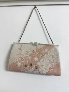 花柄刺繍の和装用バッグ