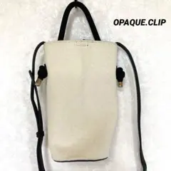 OPAQUE.CLIP キャンバスコンビミニマルショルダーアイボリー
