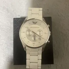 EMPORIO ARMANI クロノグラフ 腕時計 ホワイト