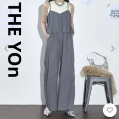 THEYOn ザヨン　プリーツデザイン　キャミサロペット オールインワン　グレー
