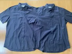 ユニクロ ドライイージーケア 半袖 シャツ ブラック XL 2枚セット