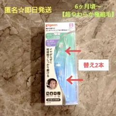 替えブラシ２本のみ　Pigeon ベビー用電動歯ブラシ