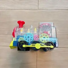 ‪☆ 電車 おもちゃ 子供 歯車のおもちゃ LEDライト付き 音楽 透明ケース