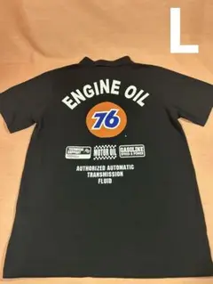 76 ルブリカンツ Lubricants ポロシャツ 企業 L 黒