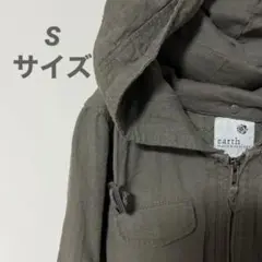 【アース】フード付きアウター レディース 麻55/レーヨン45