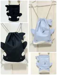 【ご依頼品】ナップザック&スマホショルダー　✖️ シャチ&イルカ