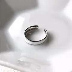 ホワイト line ring シルバーリング