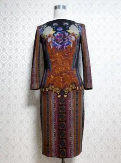 ETRO エトロ ブラウン花柄ワンピース