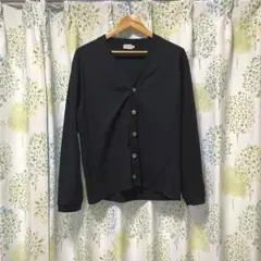 メンズ　handvaerk ハンドバーク　Vネックピケカーディガン