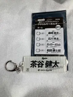 【新品】千葉ロッテマリーンズ　茶谷健太　アクリルネームキーホルダー