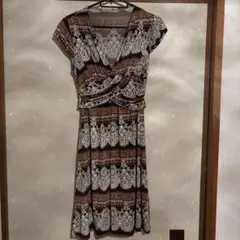MAILLE DEMOISELLEフロントクロスワンピース