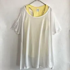 スポーツウエア レディース ホワイト イエロー ヨガウェア ZARA