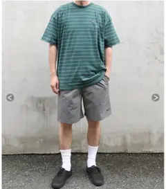 DESCENDANT/CLIFF SS (GREEN) ボーダー　L 3