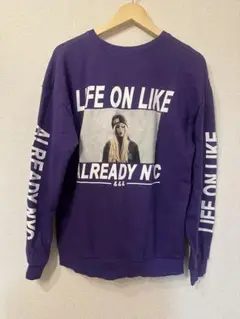 【2PAC】紫色 グラフィックプリント 長袖カットソー