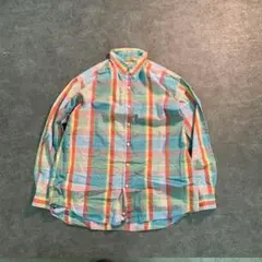 7BS2 【90’s archive】チェック　コットンシャツ　ボタンダウン古着