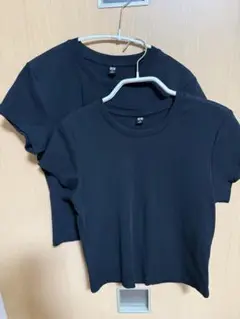 UNIQLO コットン　ミニTシャツ　黒M 2枚